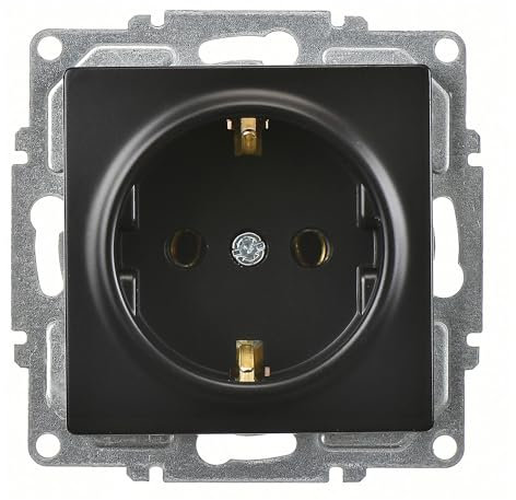 Visage Steckdose Unterputz Schwarz