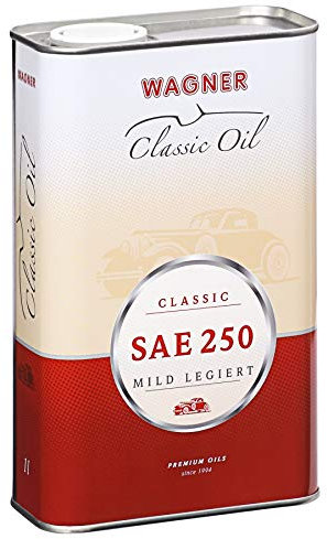 WAGNER Classic Getriebeöl SAE 250 - Mild Legiertes Hochdruck-Getriebeöl für Oldtimer | Geeignet Für Lenk-, Schalt-, Kardan- Und Differentialgetriebe | Verschleißarm & Oxidationsstabil | 1 Liter