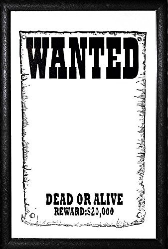 Close Up Wanted Spiegel Dead or Alive (20cm x 30cm)
