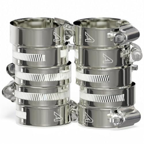 10 Pack - 18mm > 25mm Worm Drive 304 Stainless Steel Hose Pipe Clamps Clips