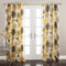Lush Decor Leah Room Verdunkelungsvorhang für Fenster, isoliert, Blumenmuster, 132 x 274 cm, Gelb und Grau