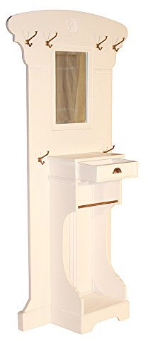 Garderobe Yves Holz Vintage Look weiß Spiegel