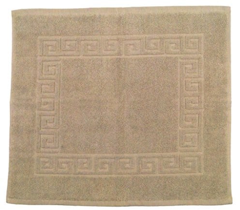 Julie Julsen Badvorleger 50 x 40 cm Premium Qualität 900 gm2 in aktuellen Farben und 4 Größen aus Baumwolle Badematte Badteppich Duschvorleger Design Spirale Sand