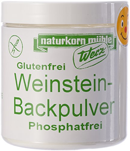 Werz Weinstein Backpulver glutenfrei, 1er Pack (1 x 150 g Dose) - Bio