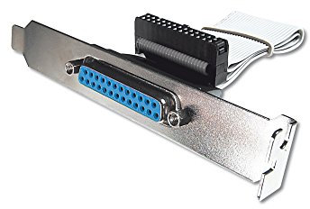 DIGITUS Prallel-Port Slotblech - Adapter-Kabel - IDC 26-Pin zu D-Sub 25 - Buchse zu Buchse - Flachband-Kabel