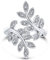 Nature Ivy Vine Leaf Fashion Statement Ring Für Frauen Cubic Zirconia Pave Cz Bypass Versilbertes Messing