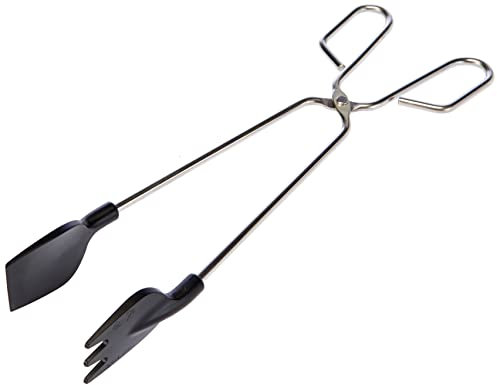 Ibili TENAZA INOX Nylon 30 CM, Stainless Steel, Plateado/Negro, Centimeters