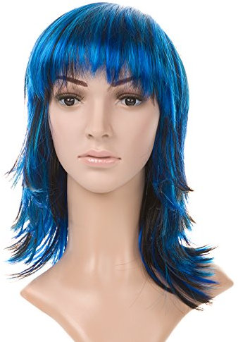 Perücke Mandy meliert, Farbe:blau-meliert