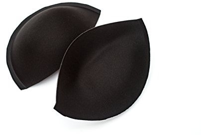 Glamour Secrets Sew in Bra Cups - Gel Filled 'Push Up' Bra Cups - Breast Enhancers (B/C, Black)