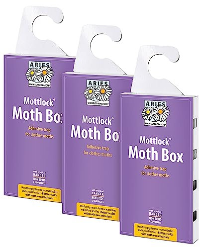 3 er-Pack Mottlock Mottenboxen – Klebefallen gegen Kleidermotten