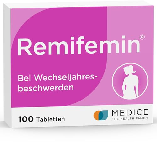 Remifemin 100 Tabletten - Medikament für Wechseljahre - bei leichten bis mittleren Wechseljahresbeschwerden - hormonfrei - pflanzliches Arzneimittel
