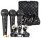 VONYX VX1800S Wired Handheld Microphone Set of 3, Dynamic Vocal Microphones Kit with Carry Case, XLR Connector, Mic Clips & Adaptors for Karaoke, Singing, Band Practice & PA Systems