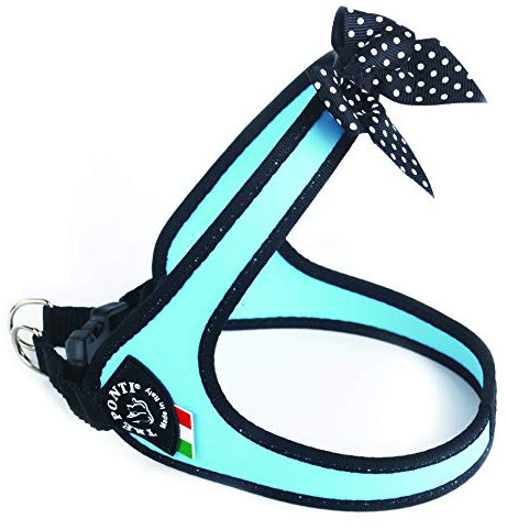 Tre Ponti Easy Fit Fashion - Polka Dot Bow - Click-Verschluss - Hellblau - Schwarzer Rand - GR. 1,5