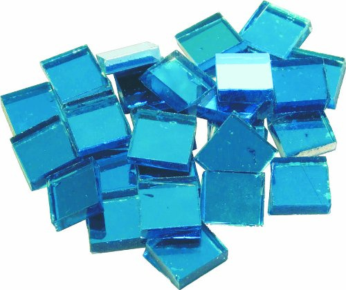 Spiegel-Mosaik Spiegel blau 20x20mm; 125g ca. 40 Stk