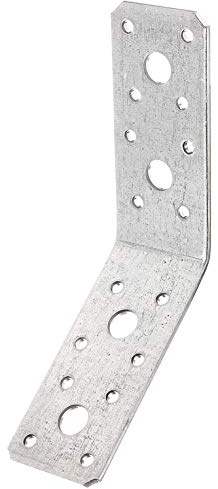 Alberts 848354 Winkelverbinder | 135° abgewinkelt | sendzimirverzinkt | 90 x 90 x 40 mm | 50er Set
