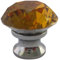 Tangpan 30mm Crystal Glass Zine Alloy Base Door Knobs Cabinet Drawer Pull Handle Color Amber Pack of 10