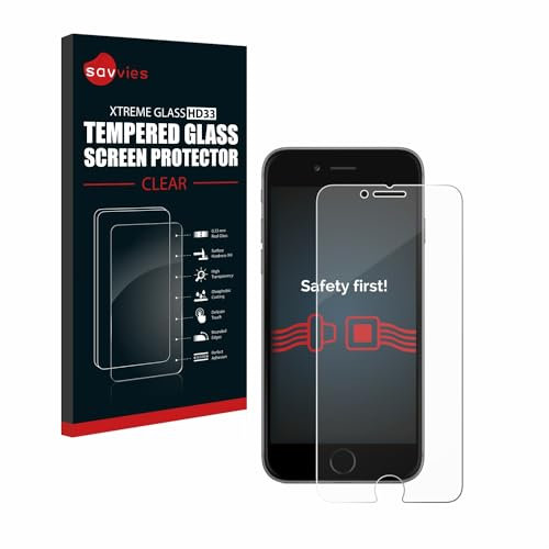 Savvies Panzer Schutz Glas für Apple iPhone 6 / 6S 9H Hartglas, Anti-Fingerprint, Displayschutz
