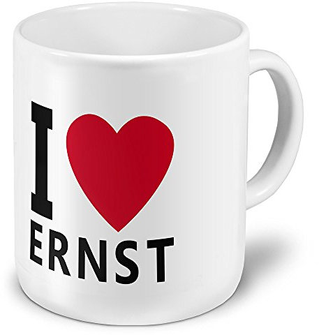 digital print XXL Riesen-Tasse mit Namen „Ernst“ - Jumbotasse mit Design I Love Ernst - Namens-Tasse, Kaffeebecher, Becher, Mug