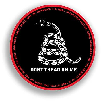 Aufkleber/Sticker Don't Tread on me Gadsden Flag Warnung Security 7x7cm A2397