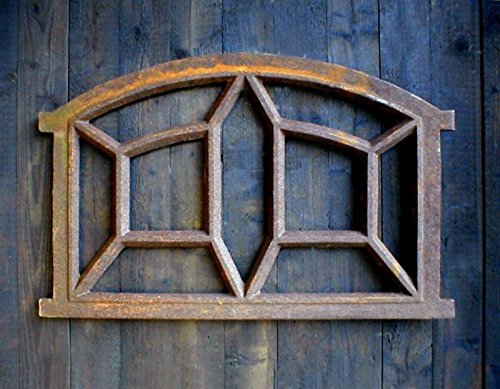 Antikas - Eisenfenster Stallfenster, Fenster antik für Garten Ruine, De Spin klein 65x44cm