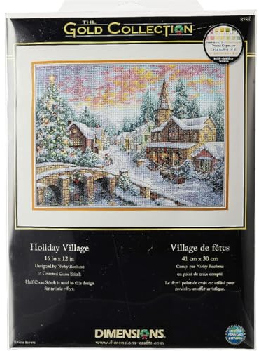 Dimensions Holiday Village Counted Cross Stitch Kit The Gold Collection