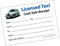 10 x lizenzierter Taxi-Minicab Quittungsblock