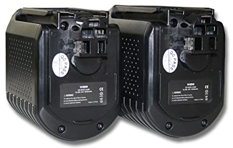 vhbw 2x batteria compatibile con Würth ABH 20-SLE, ABH 20 utensile elettrico (3000 mAh, NiMH, 24 V)