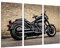 Wandbild - Bild Motorrad Harley Davidson, Motorrad Vintage, 97 x 62 cm, Holzdruck - XXL Format - Kunstdruck, 26448