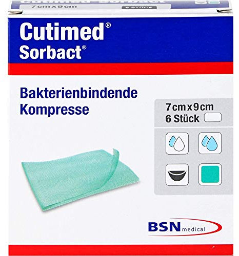 Cutimed Sorbact Kompressen 7x9 cm