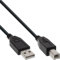 InLine Cable USB 2.0, A a B, Negro, 0,5m