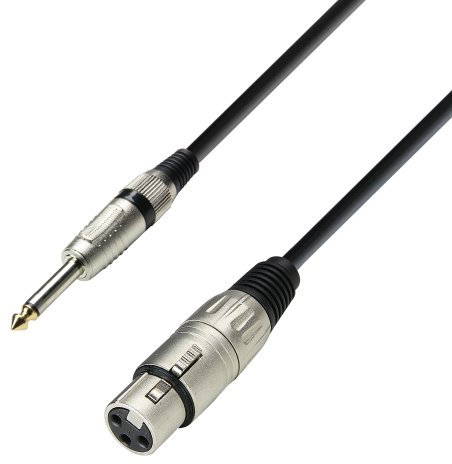 Adam Hall Cables 3 STAR MFP 0600 - Cable de Micro de XLR hembra a Jack 6,3 mm mono 6 m