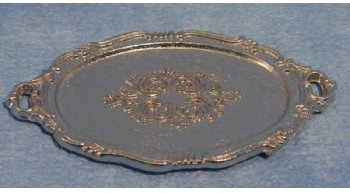 Silver Salver Serving Plate Ideal for 1/12th Scale Dolls House Miniatures