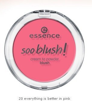 Essence soo blush! cream to powder blush Nr. 20 everything is better in pink Inhalt: 4g Rouge Cream to Powder - für ein natürliches, frisches Finish. Blush powder-Cream.