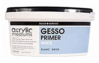 Daler-Rowney Graduate Acrylic Gesso, Plastic Pot, 33.81oz - 1L, White Gesso Primer