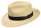 Stetson Jenkins Panamahut Damen/Herren (55-60 cm) - Made in Ecuador - Bogarthut mit UV-Schutz 40+ - Hut aus Panamastroh - Panamastrohhut mit Garniturband - Frühjahr/Sommer Natur 62 cm