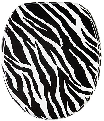 Sanilo Soft Close Toilet Seat, Wide Choice of New Toilet Seats, Stable Hinges, Easy to Mount (Zebra)