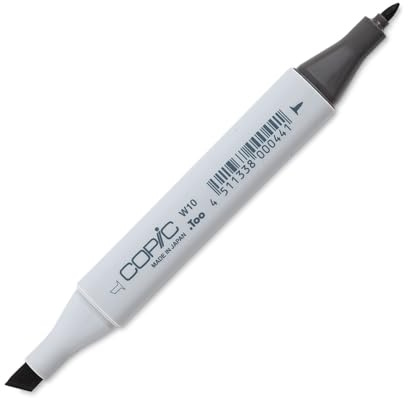 Copic Classic Coloured Marker Pen - (W-10) Warm Gray No.10, For Art & Crafts, Colouring, Graphics, Highlighter, Design, Anime, Professional & Beginners, Art Supplies & Colouring Books