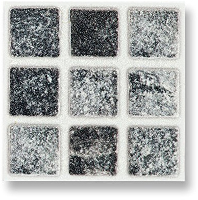 18 Self Adhesive Tiles: Granite Mosaic - 4 x 4, Thick, Self Adhesive Stick on Wall Tile, Stickers, transfers, Decals. Over Any Size of Smooth Tiles or onto Any Smooth Wall Surface
