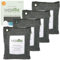Moso Natural Air Purifying Bag 200g (4 Pack). A Scent Free Odour Eliminator for Cars, Closets, Bathrooms, Pet Areas. Premium Moso Bamboo Charcoal Odour Absorber. (Charcoal Grey)