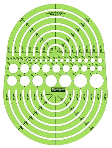 Rapidesign Circle Radius Master Template, 1 Each (R142)