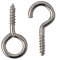 Ganci e anelli (25 mm) a vite per tende, 20 pezzi (10 ganci e 10 anelli)