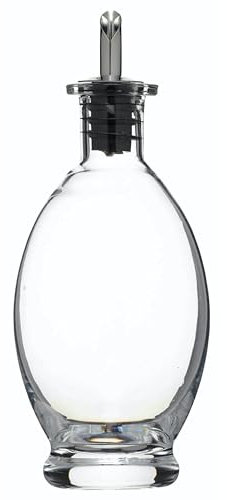KitchenCraft World of Flavours Bouteille Ronde pour Huile d'olive ou Vinaigre, Verre, 400 ML