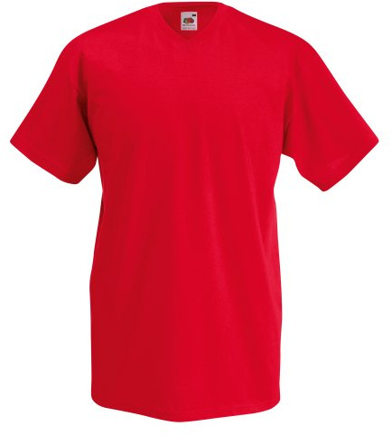 FRUIT OF THE LOOM Mens Heavy Cotton Hd V-Neck T-Shirt (39VR)