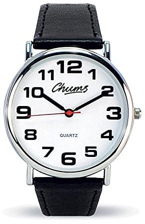 Chums Classic Watch Leather Strap Easy Read with Big Numbers Mens Or Ladies Multi
