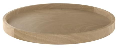 Rev-A-Shelf 18 Single Full Circle Lazy Susan Organizer for Diagonal Corner Kitchen Cabinets, Wooden Turntable Tray with Swivel Bearings, 4WLS001-18-B52