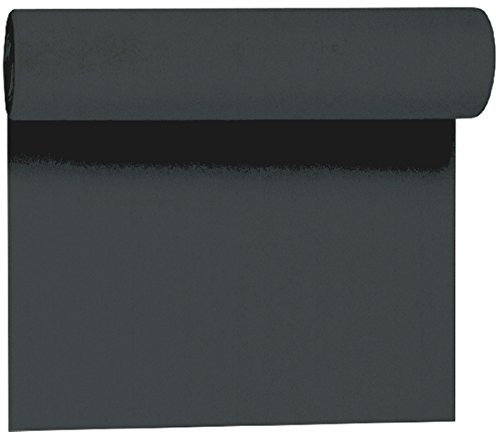 Duni Tête-à-Tête-Tischläufer aus Dunicel alle 120 cm perforiert, Uni schwarz, 40 x 2400 cm