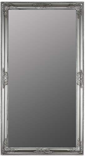 elbmöbel Wandspiegel groß in Silber antik mit Holz-Rahmen barock 132 x 72cm