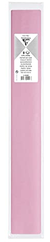 Clairefontaine 95460C - Packung mit 8 Bogen Seidenpapier, 18g, 50x75cm, ideal für Bastelaktivitäten und DIY, Hellrosa, 1 Stück