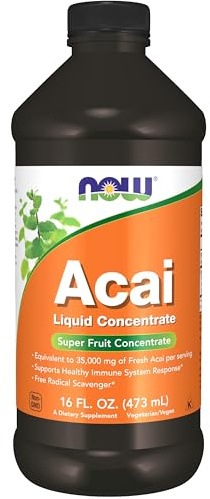 NOW Supplements, Acai Liquid, Supports Healthy Immune System Response*, Super Fruit Concentrate, 16-Ounce