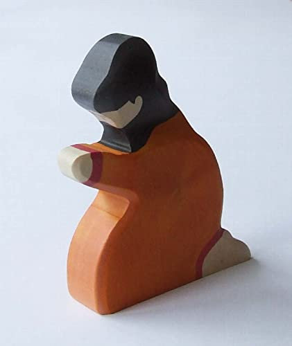 Holztiger Josef kniend Krippenfigur Weihnachtsdekoration
